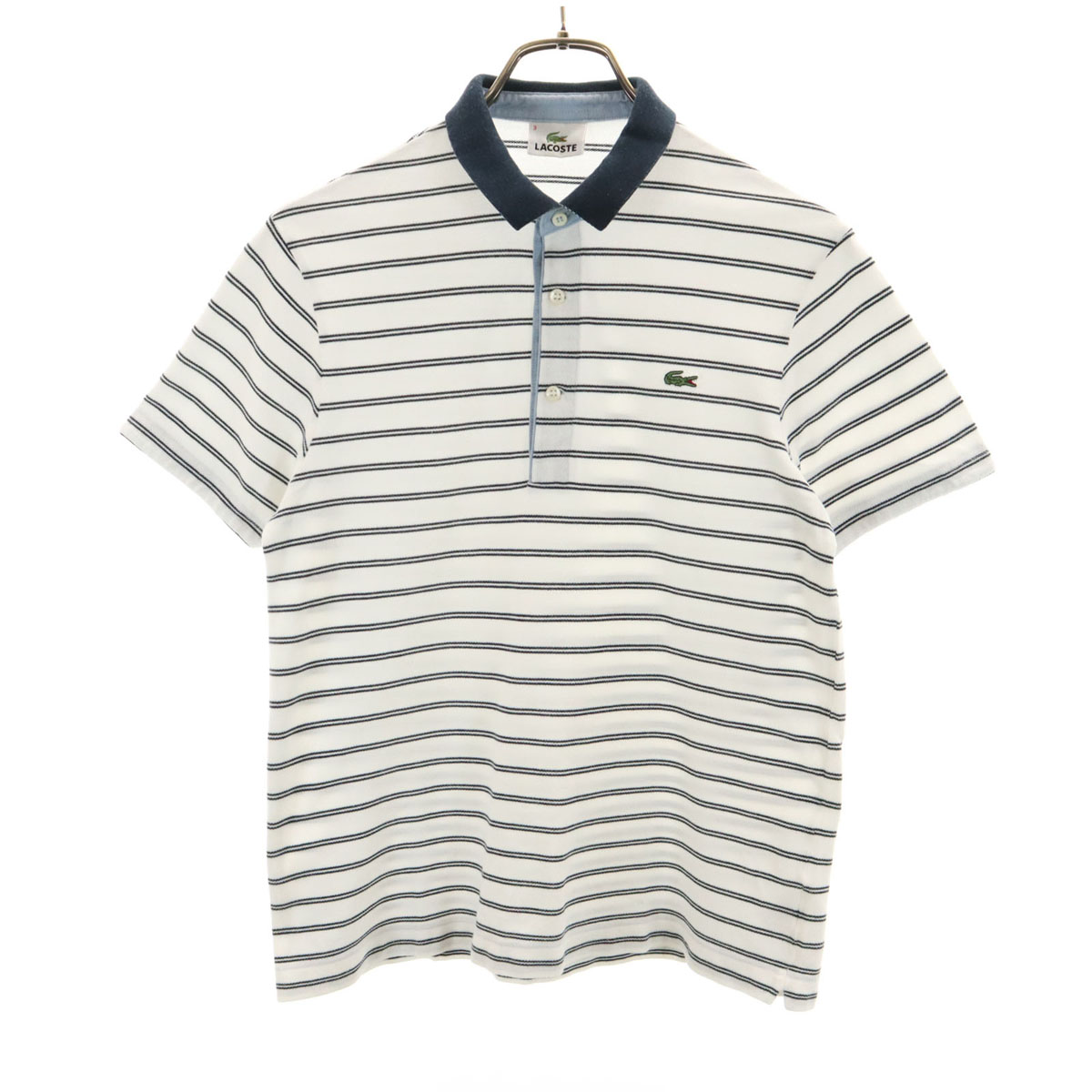 楽天市場】古着 LACOSTE ラコステ ボーダー柄 半袖 ポロシャツ 6