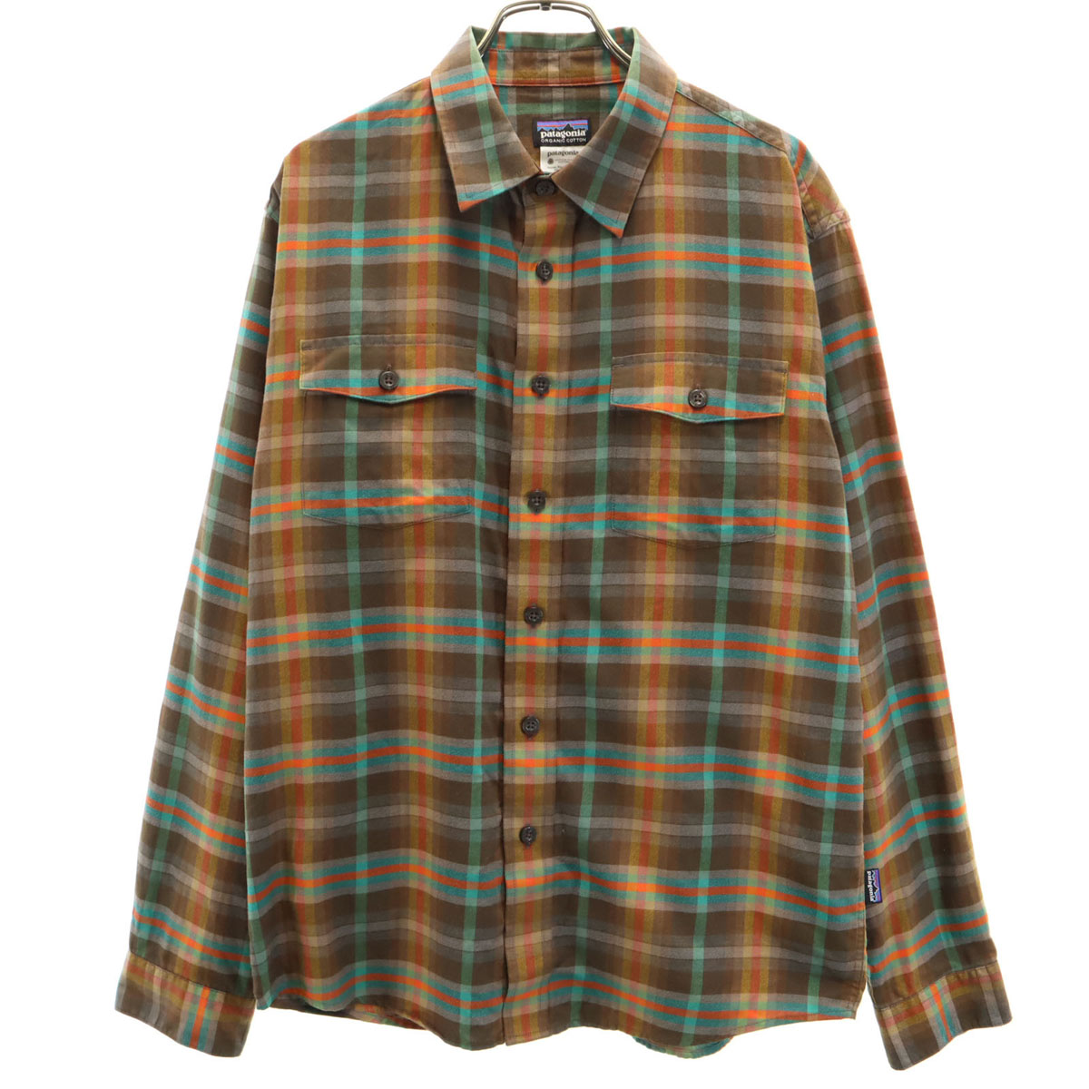patagonia グレー チェック柄 長袖シャツ Sサイズ 02年製 patagonia Check Cotton L/S Work Shirt 灰 L 00s