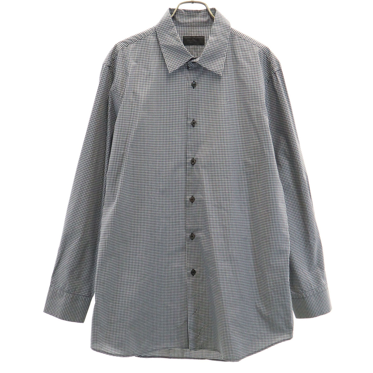 楽天市場】古着 PRADA プラダ イタリア製 チェック柄 長袖 コットン  