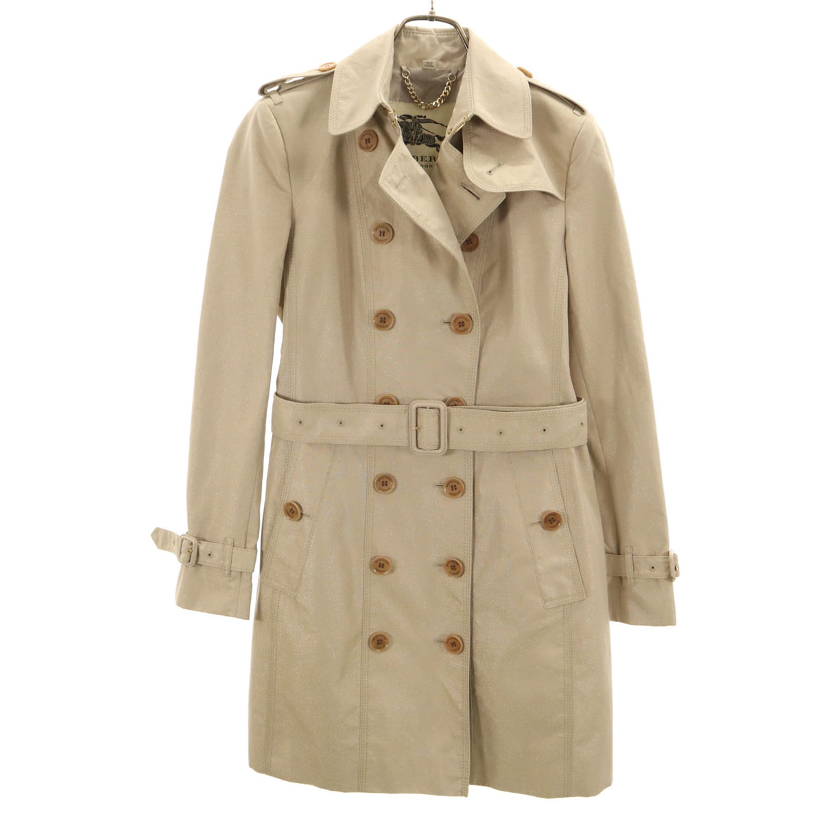 古着 BURBERRY LONDON バーバリーロンドン トレンチコート 38 ベージュ系 レディース 【中古】 【PD】