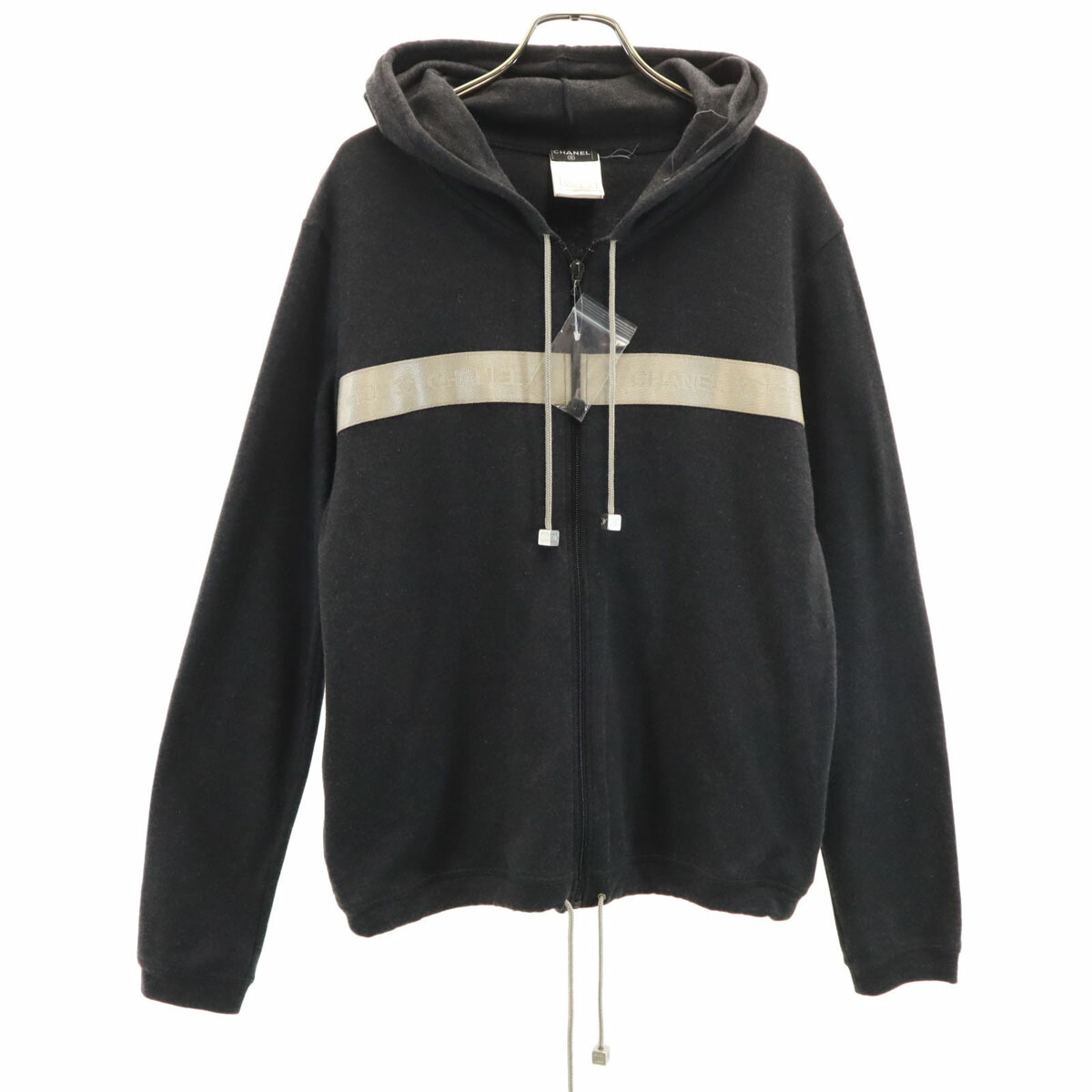 5869【付属品付き】シャネル‪☆袖ラバーパッチ付ジップパーカー スポーツライン CHANEL - 美品 シャネル スポーツライン CHANEL IDENTIFICATION