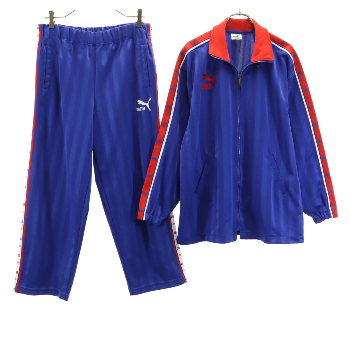【美品/新品 未使用】 PUMA ジャケットパンツ 上下セット サイズ L 青 PUMA プーマ - レディース アパレル・ウェア・メンズ アパレル
