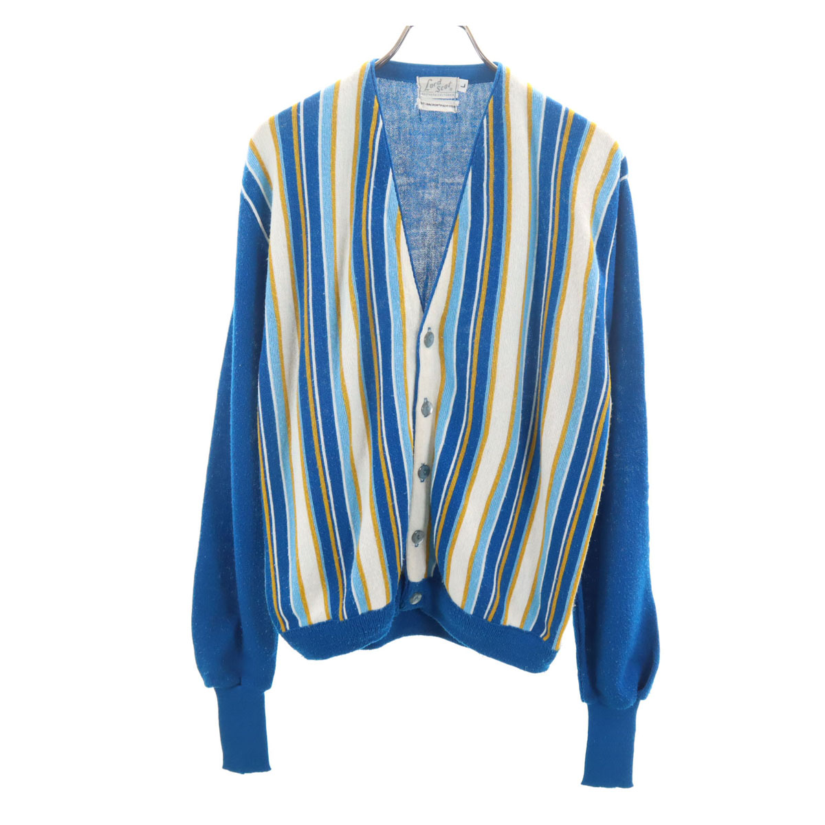 値下げ　古着　イタリア製　Peter Elliott ストライプ柄カーディガン 値下げ 古着 イタリア製 Peter Elliott ストライプ柄