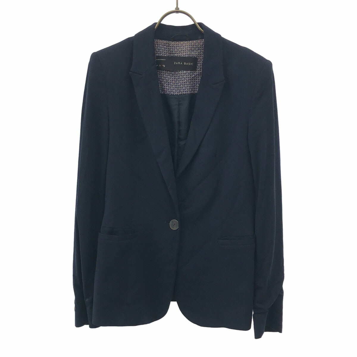 Drawer フレア パフスリーブ ジャケット 38ブラック WHO'S WHO gallery