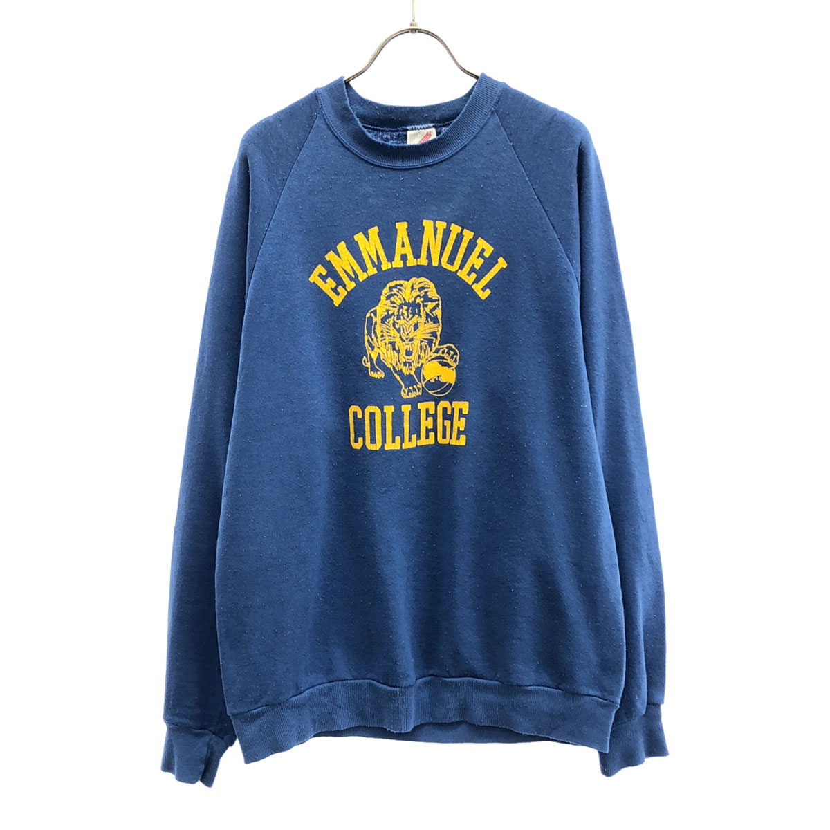90s JERZEES 短丈 カレッジプリント スウェット ブルー 90s JERZEES 短丈 カレッジプリント スウェット ブルー