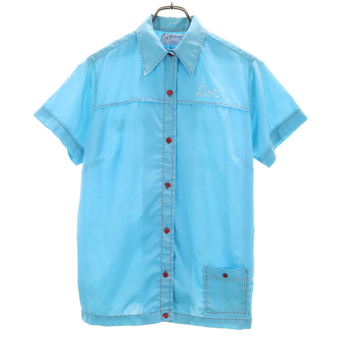 ヒルトン　ボーリングシャツ　半袖シャツ　水色　アメカジ　ヴィンテージ　古着 楽天市場】70s ビンテージ USA製 □ Hilton ヒルトン フロッキー