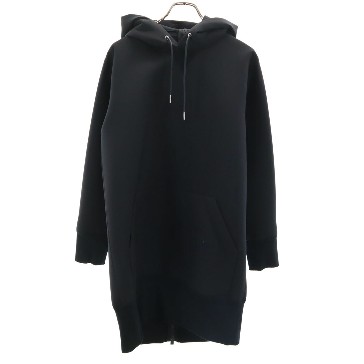 古着 Sacai サカイ 日本製 23-06769 長袖 ボンディング ダンボールニット フーディー ワンピース 2 ブラック レディース 【中古】｜古着、USED専門百貨店BIG2nd