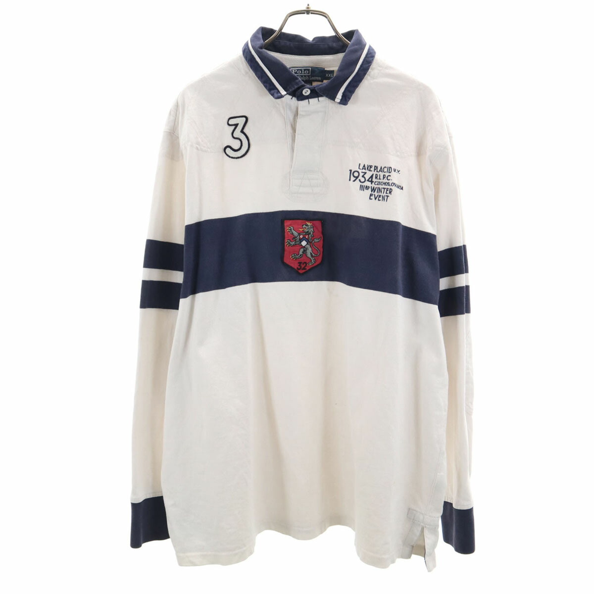 ポロバイラルフローレン ラガーシャツ 刺繍ロゴ エルボーパッチ ネイビー 2XL 楽天市場】【中古】 Polo by Ralph Lauren/ラルフローレン 刺繍