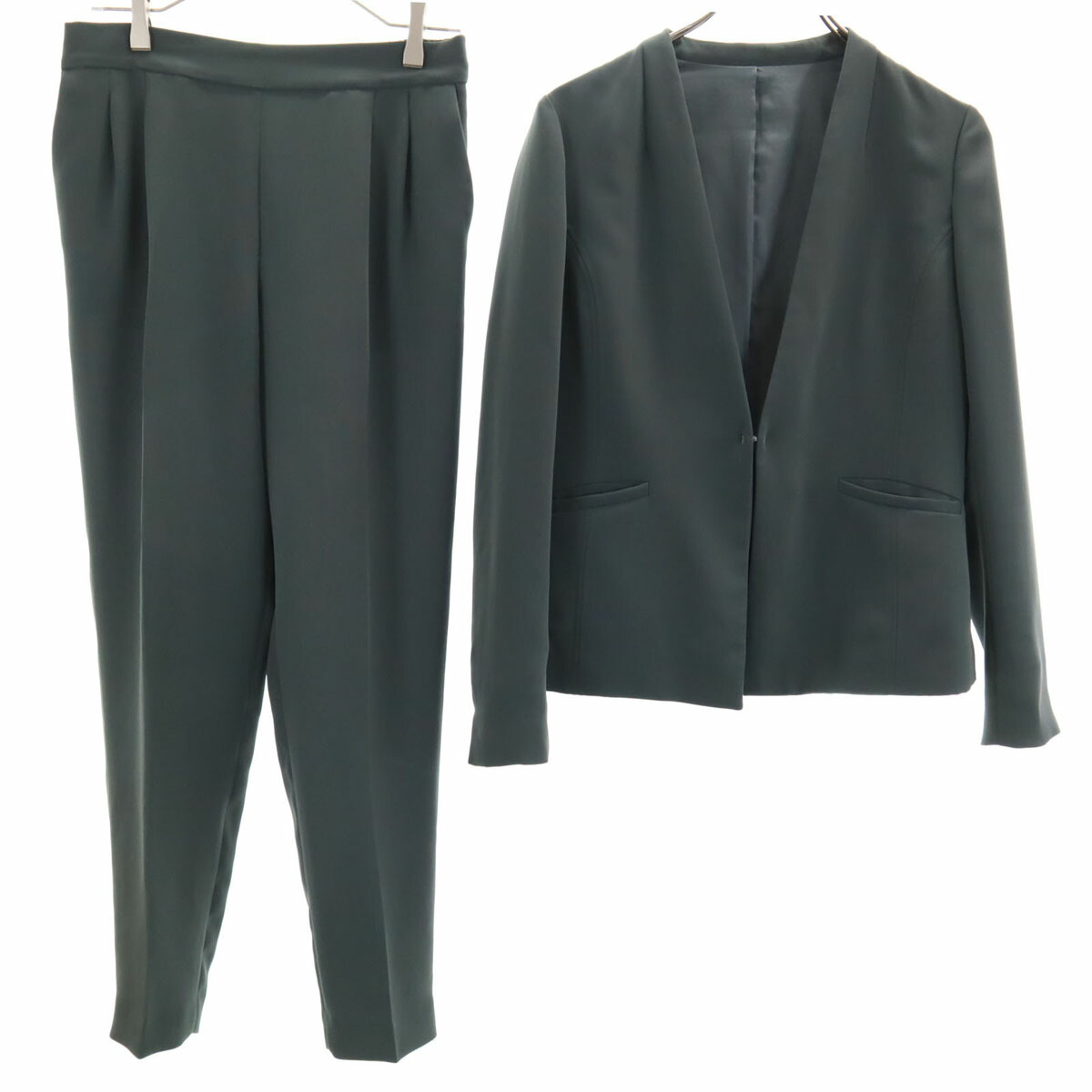 美品！ユナイテッドアローズ ダークグレー パンツスーツセット　Mサイズ jkt-16430_001.jpg