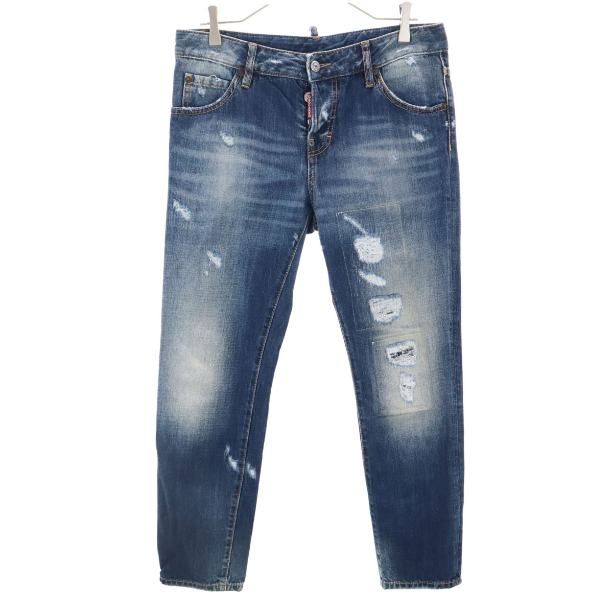 古着 DSQUARED2 ディースクエアード2 イタリア製 デニムパンツ 42 ブルー系 ボタンフライ メンズ 【中古】｜古着、USED専門百貨店BIG2nd