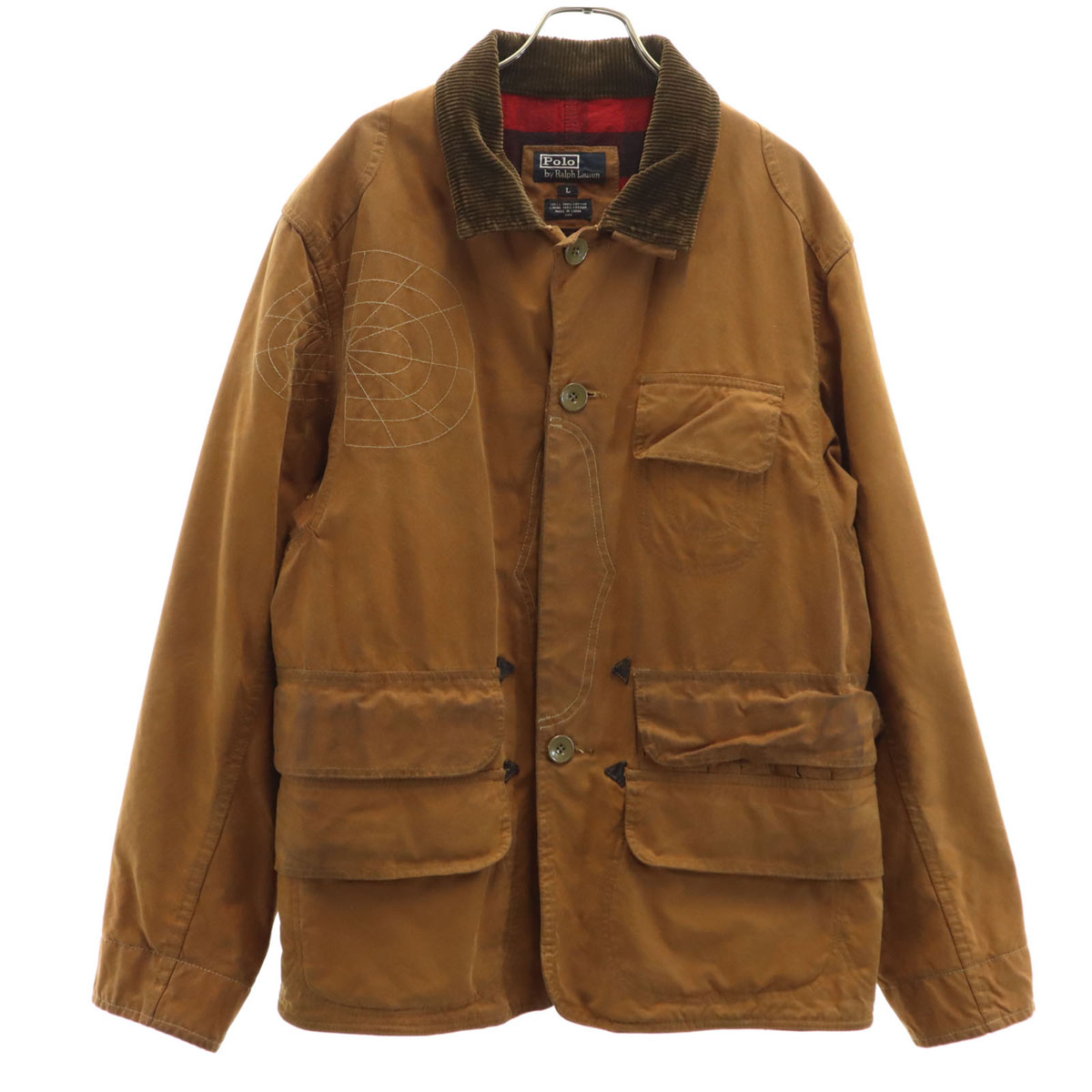 楽天市場】Polo Ralph Lauren Pique Hunting Jacket 茶 M ポロラルフ