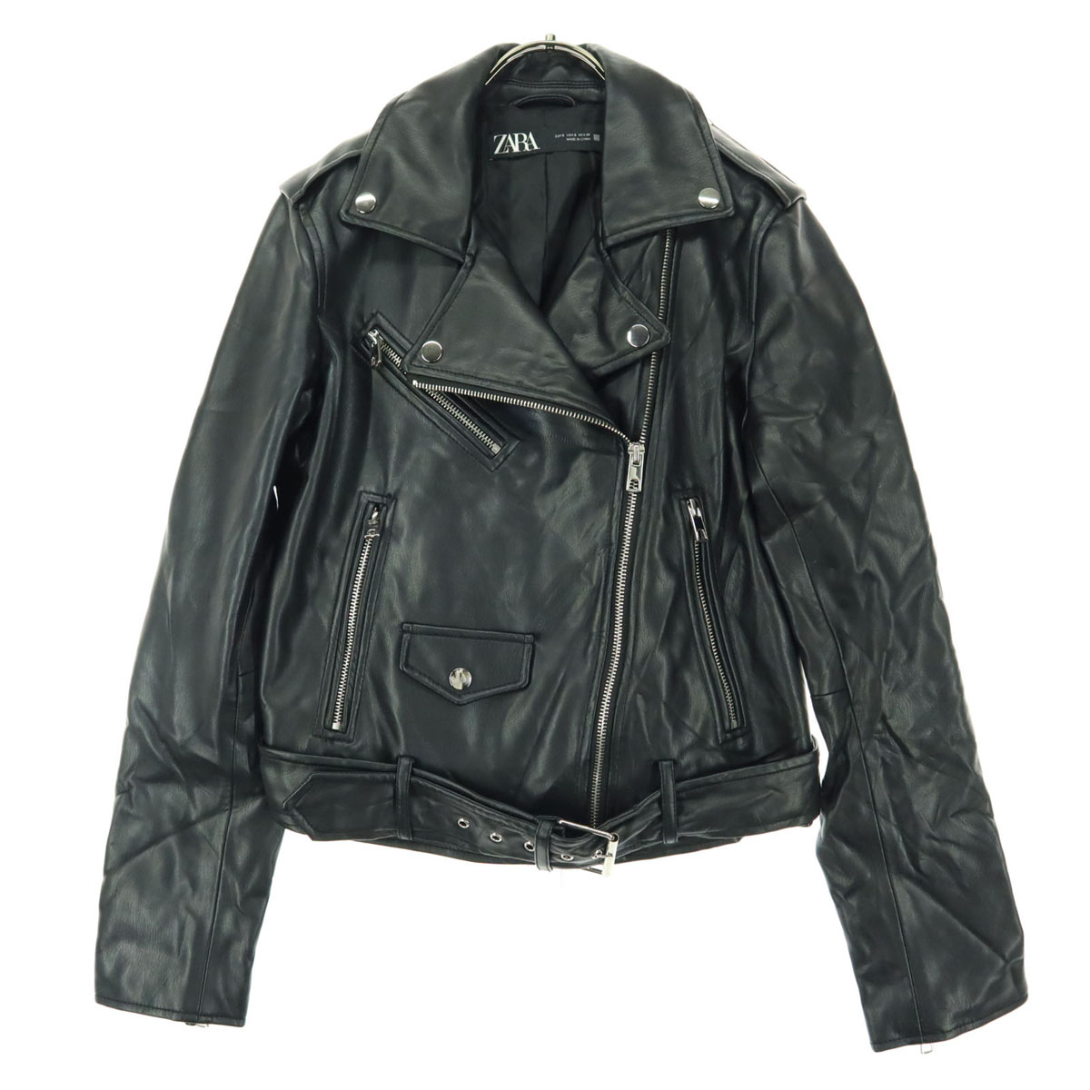 ZARA 最安値 即完品 廃盤 ライトブルー ダブル ライダース ジャケット