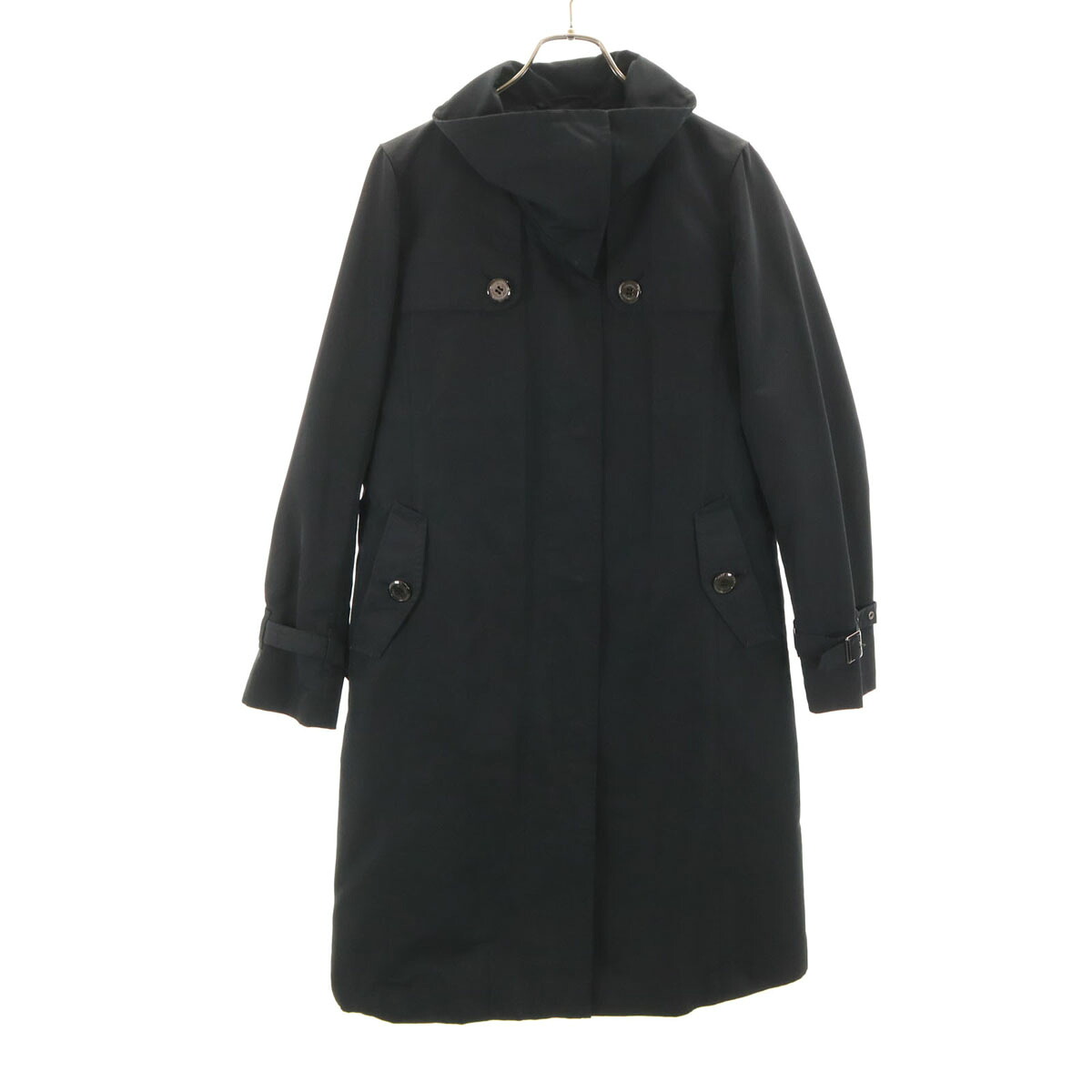 古着 BURBERRY LONDON バーバリーロンドン コート 40 ブラック ベストライナー付き 三陽商会 レディース 【中古】｜古着、USED専門百貨店BIG2nd
