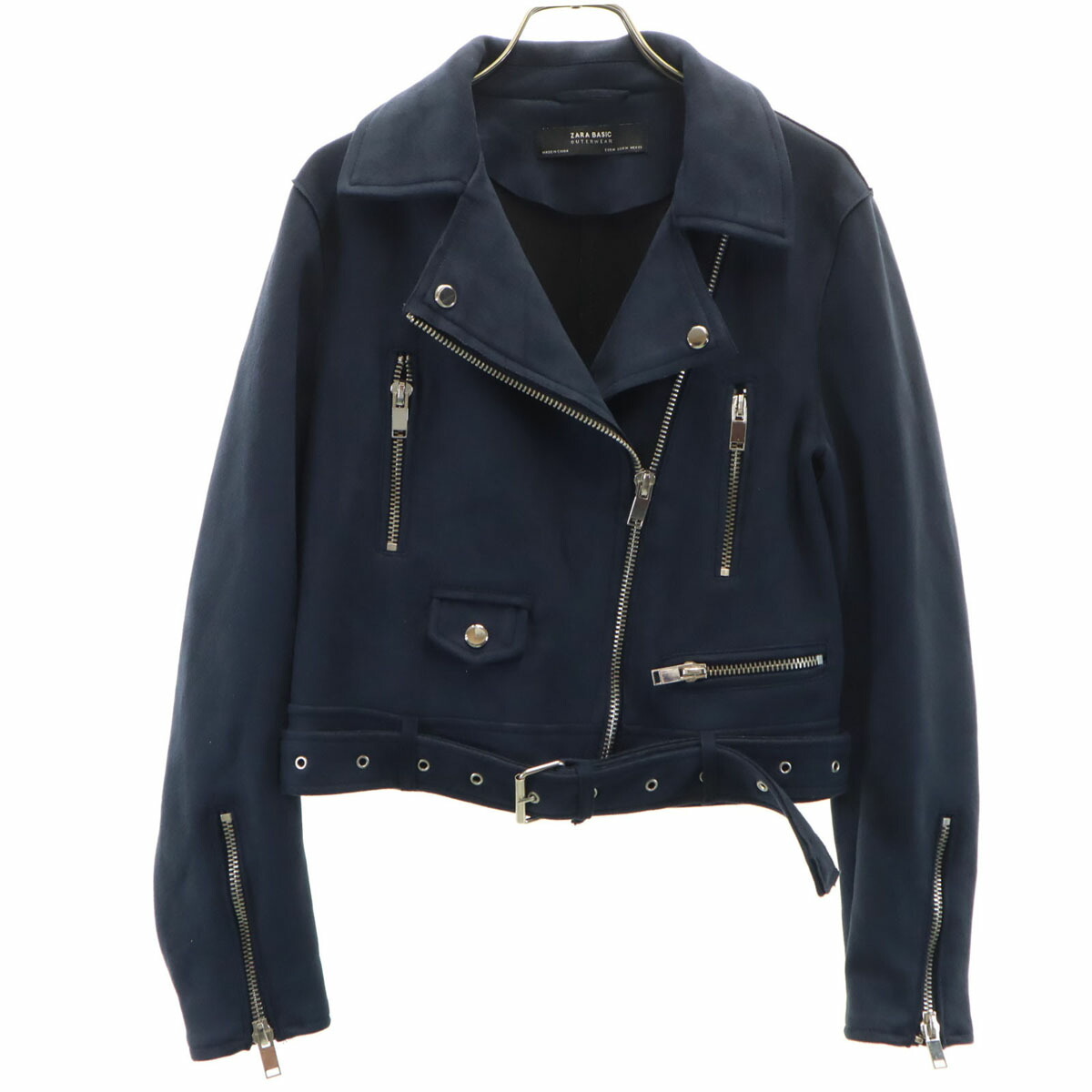 楽天市場】古着 ザラ ZARA フェイクレザー ダブルライダースジャケット