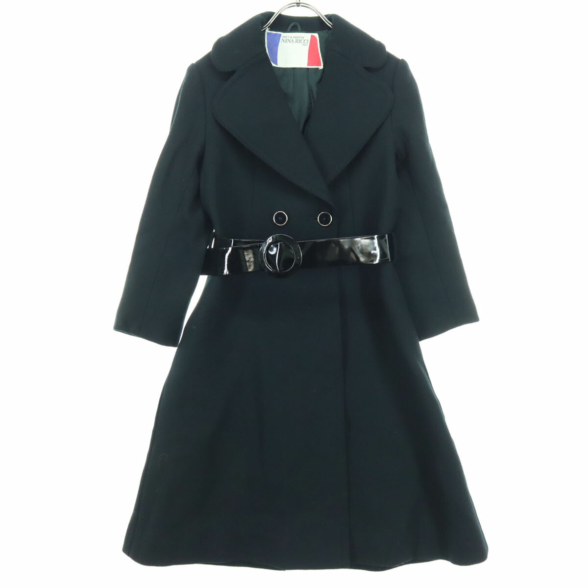 チンチラ☆ロングコート☆サイズ11号☆着丈約107cm☆中古品☆ カシミヤ×チンチラロングコート