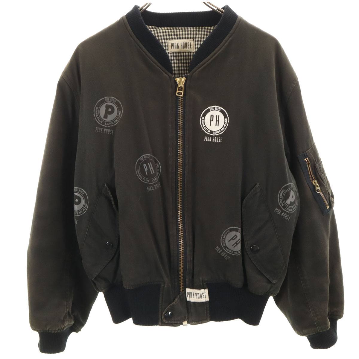 PINK HOUSE ピンクハウス 刺繍パッチ ボンバージャケット MA1 PINK