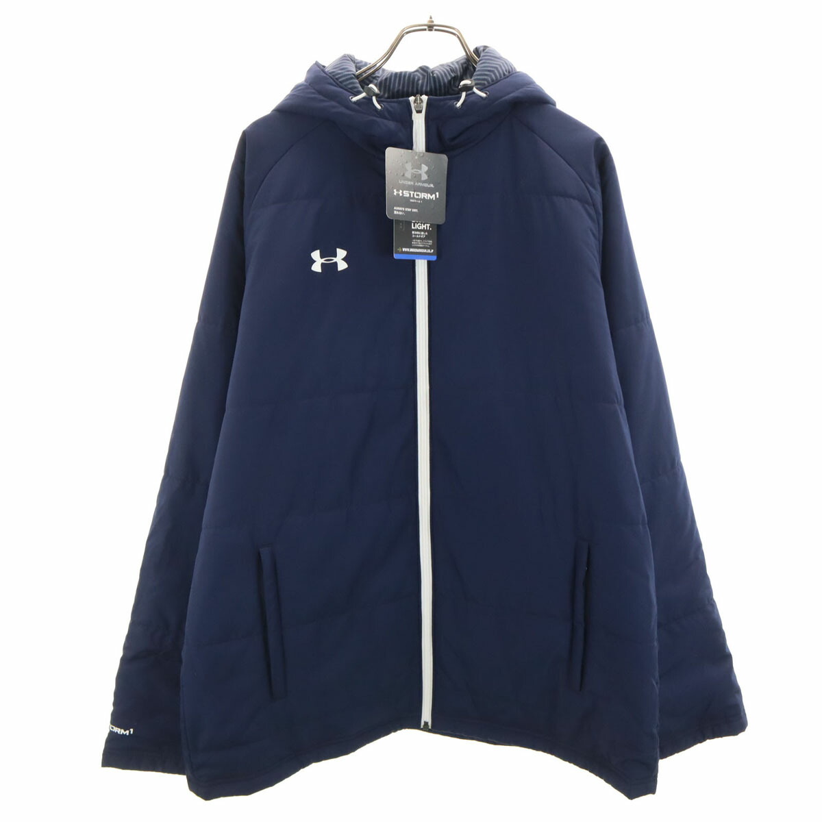 [未使用] アンダーアーマー UAバーシティ ジャケット M ブラック 6007425 メンズ UNDER ARMOUR スタジャン ダブルニット素材 中古】[未使用] アンダーアーマー UAバーシティ ジャケット M ブラック
