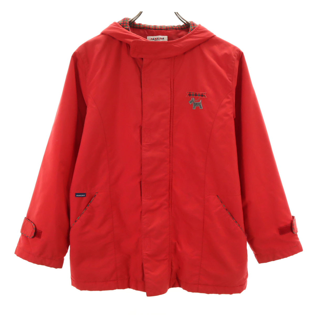 楽天市場】【familiar】ファミリア チェック ウールコート 赤 120cm