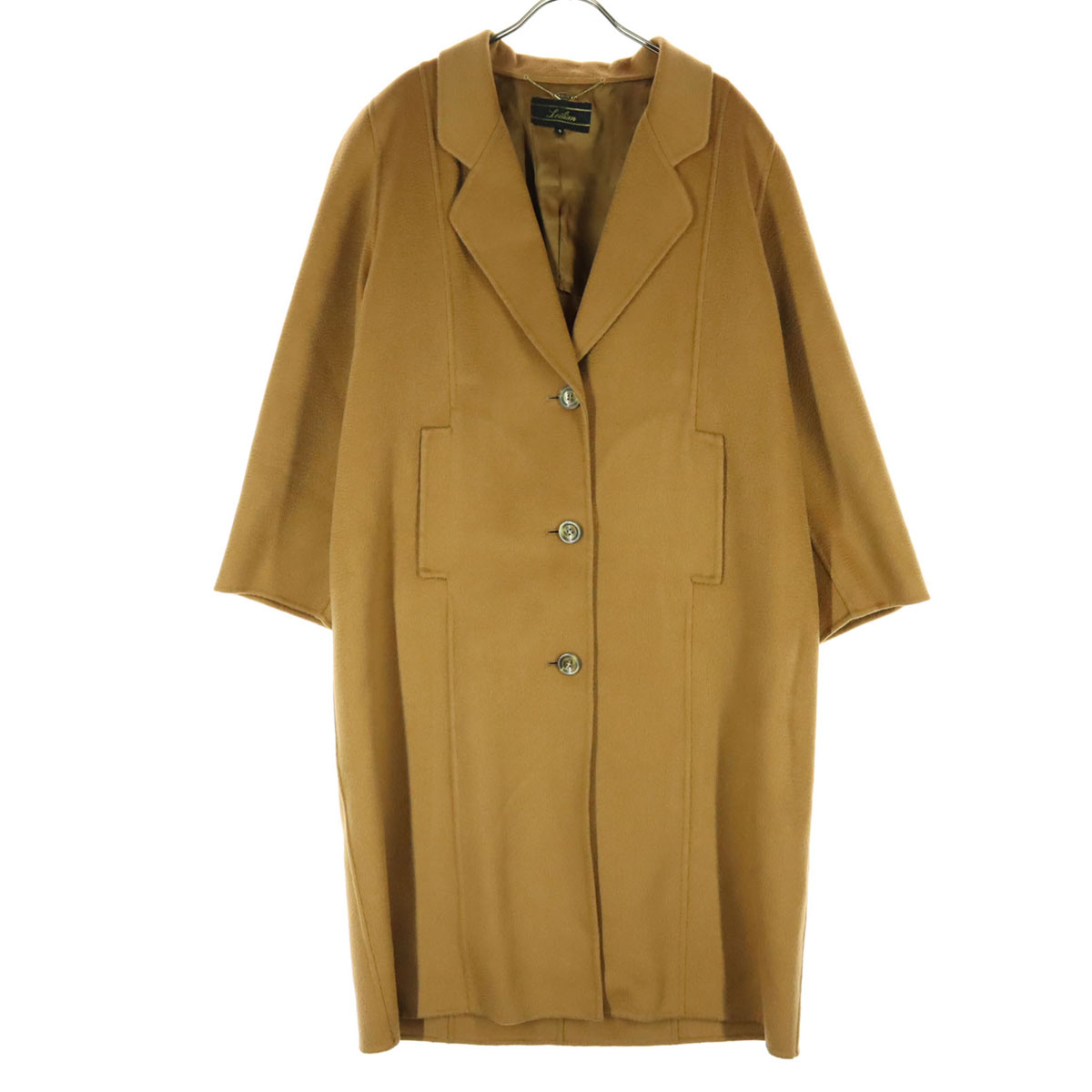 Leilian レリアン　カシミヤ100%ハーフコート　ブラウン　9号 oda-9489_001.jpg