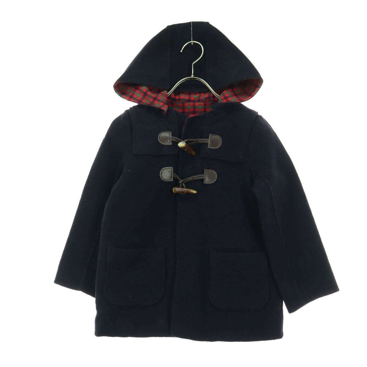 楽天市場】【familiar】ファミリア チェック ウールコート 赤 120cm