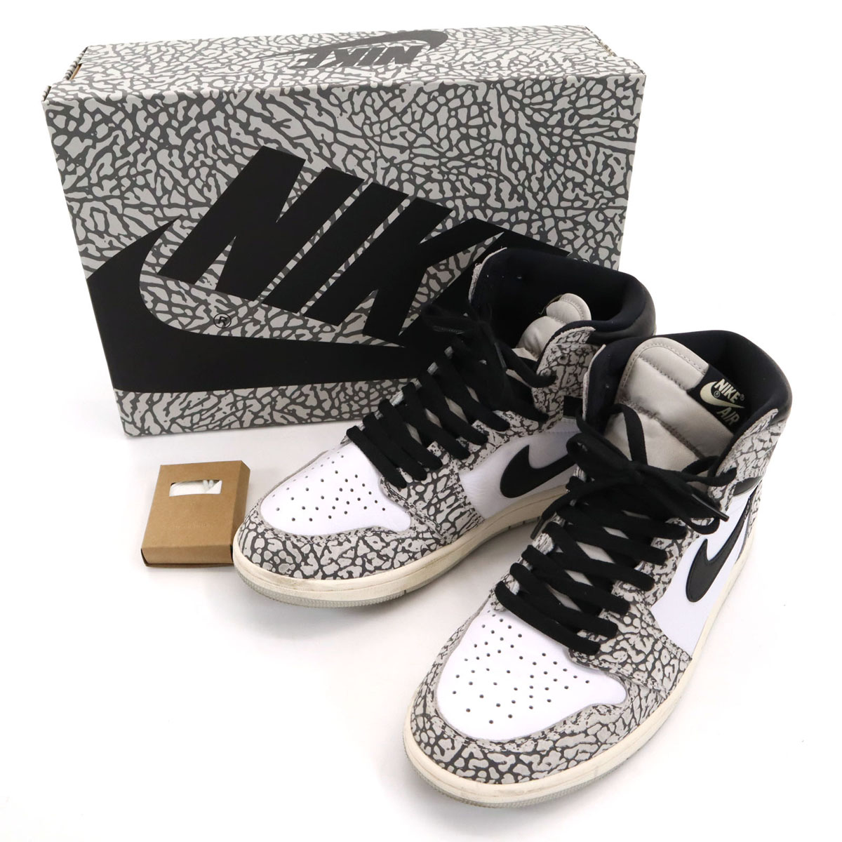 古着 NIKE ナイキ エアジョーダン 1 レトロ ご機嫌 OG エレファント柄 スニーカー 27.5 白いこと DZ5485-052 AIR JORDAN 箱付き添い人 メンズ 【中古】 【PD】