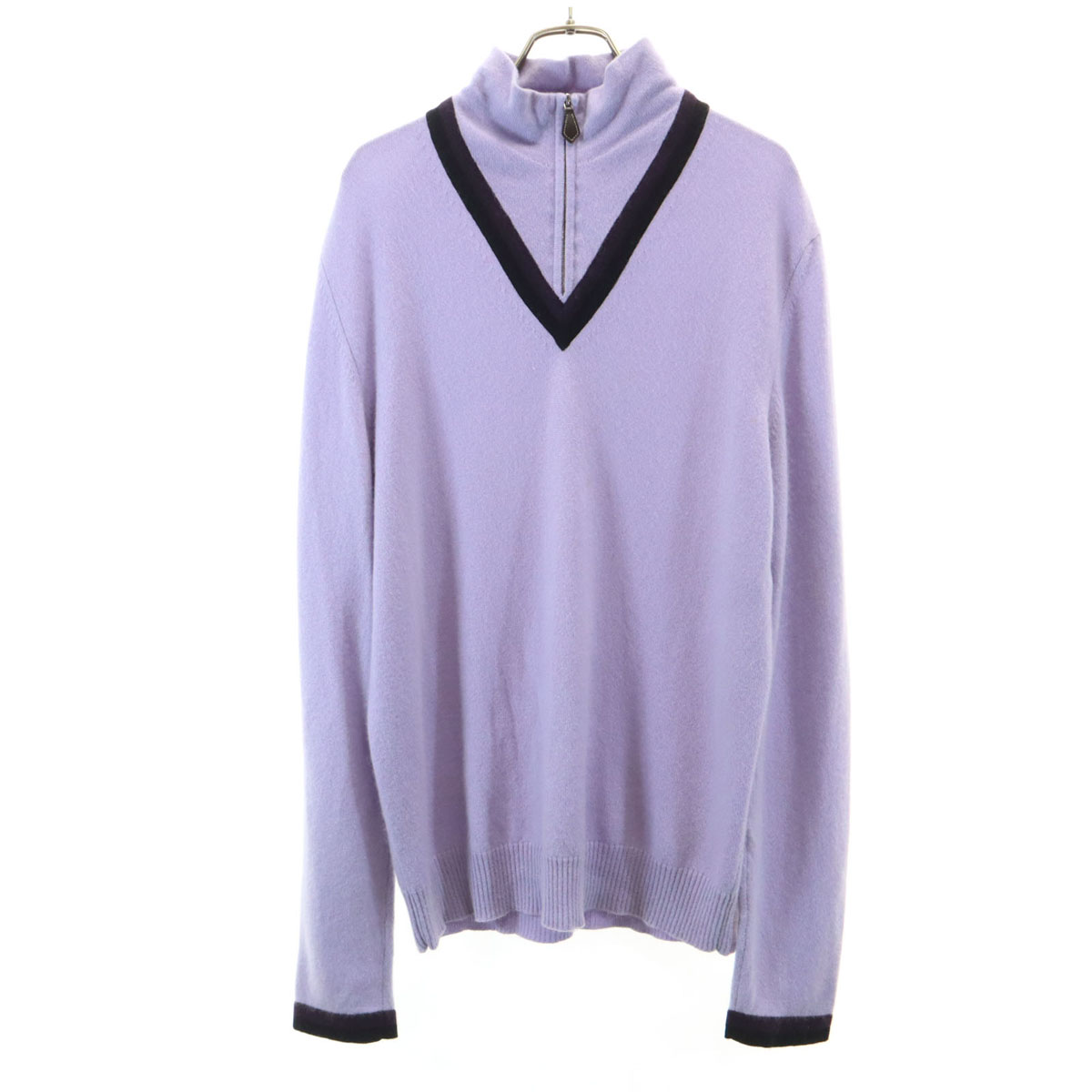 HERMES(エルメス) パーカー サイズ34 S レディース美品  - パープル 長袖/カシミヤ/ニット/シェーヌダンクル/アイス/2024SS カシミヤ HERMES - 【美品】HERMES エルメス パーカー ニット カシミヤ100