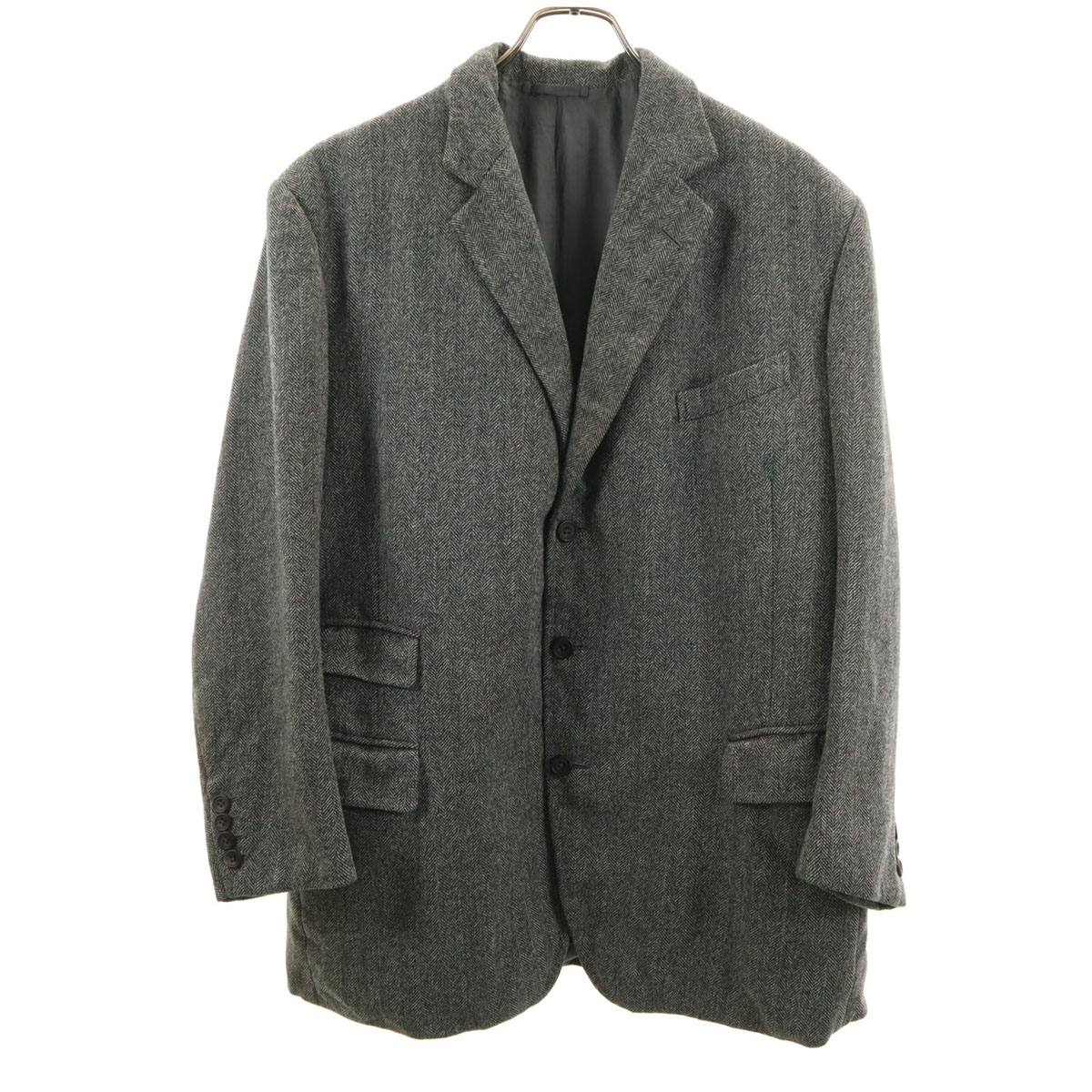古着 THOM BROWNE トムブラウン 90s オールド ヘリンボーン柄 テーラードジャケット グレー メンズ 【中古】｜古着、USED専門百貨店BIG2nd