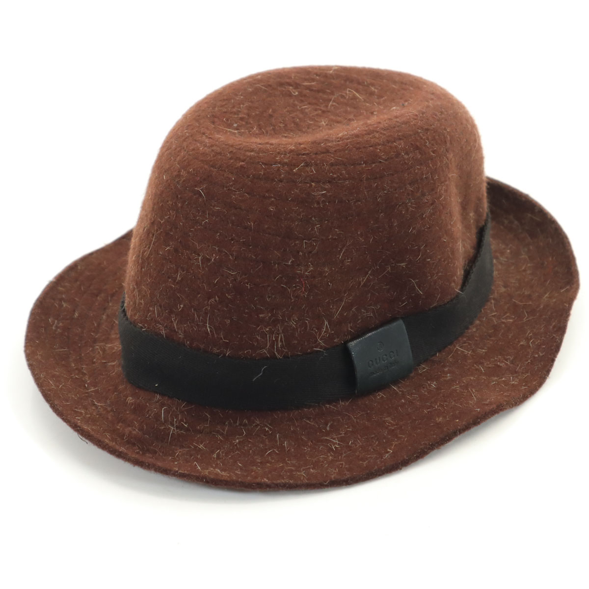 古着 GUCCI グッチ イタリア製 絨毛 かぶり笠 XL 赤銅色 鳥打ち帽 メンズ 【中古】 【PD】 帽子-バッグ・小物・ブランド雑貨-ハット