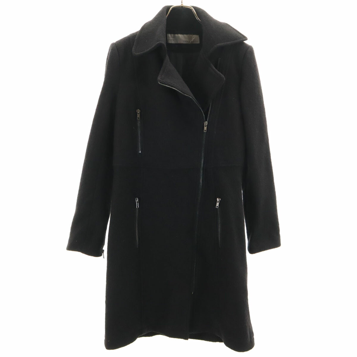 楽天市場】古着 ZARA ザラ ウールブレンド ダブル コート M ブラック