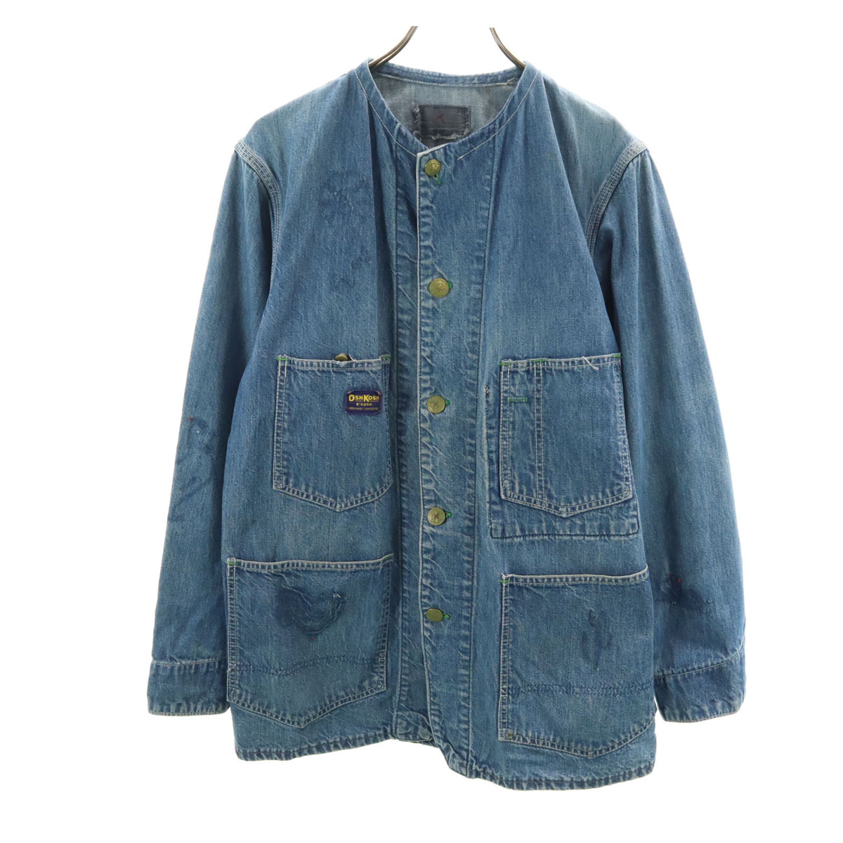 古着 OSHKOSH オシュコシュ 70s 80s ヴィンテージ デニム カバーオール ウォッシュブルー メンズ 【中古】|古着、USED専門百貨店BIG2nd