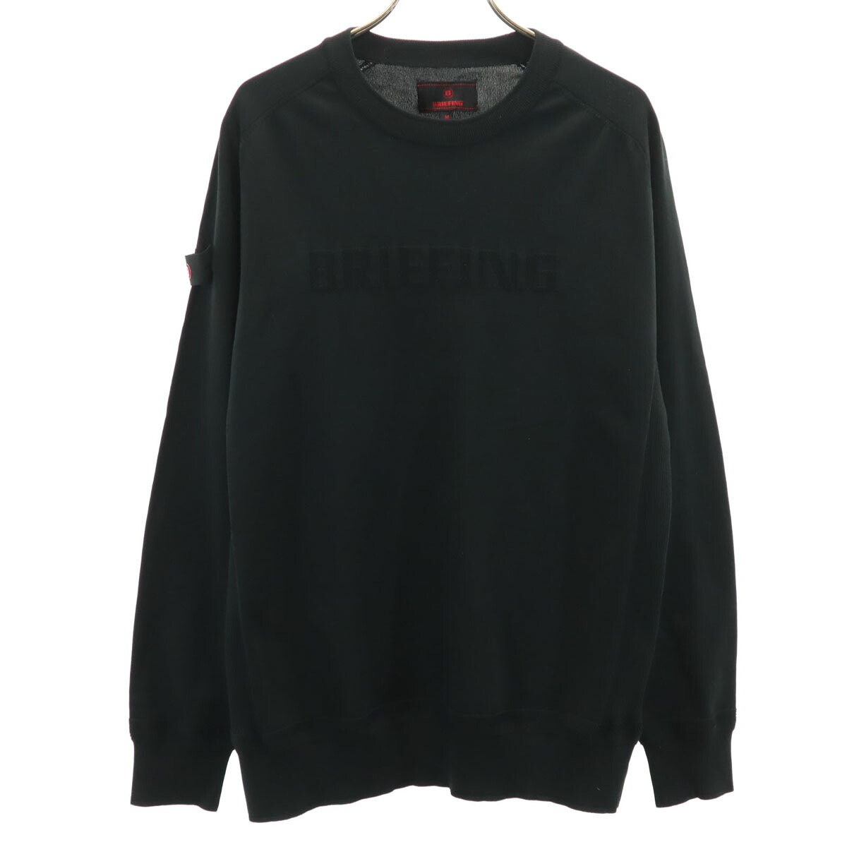 古着 美品 BRIEFING ブリーフィング ゴルフ 長袖 クルーネック ニット M ブラック メンズ 【中古】|古着、USED専門百貨店BIG2nd