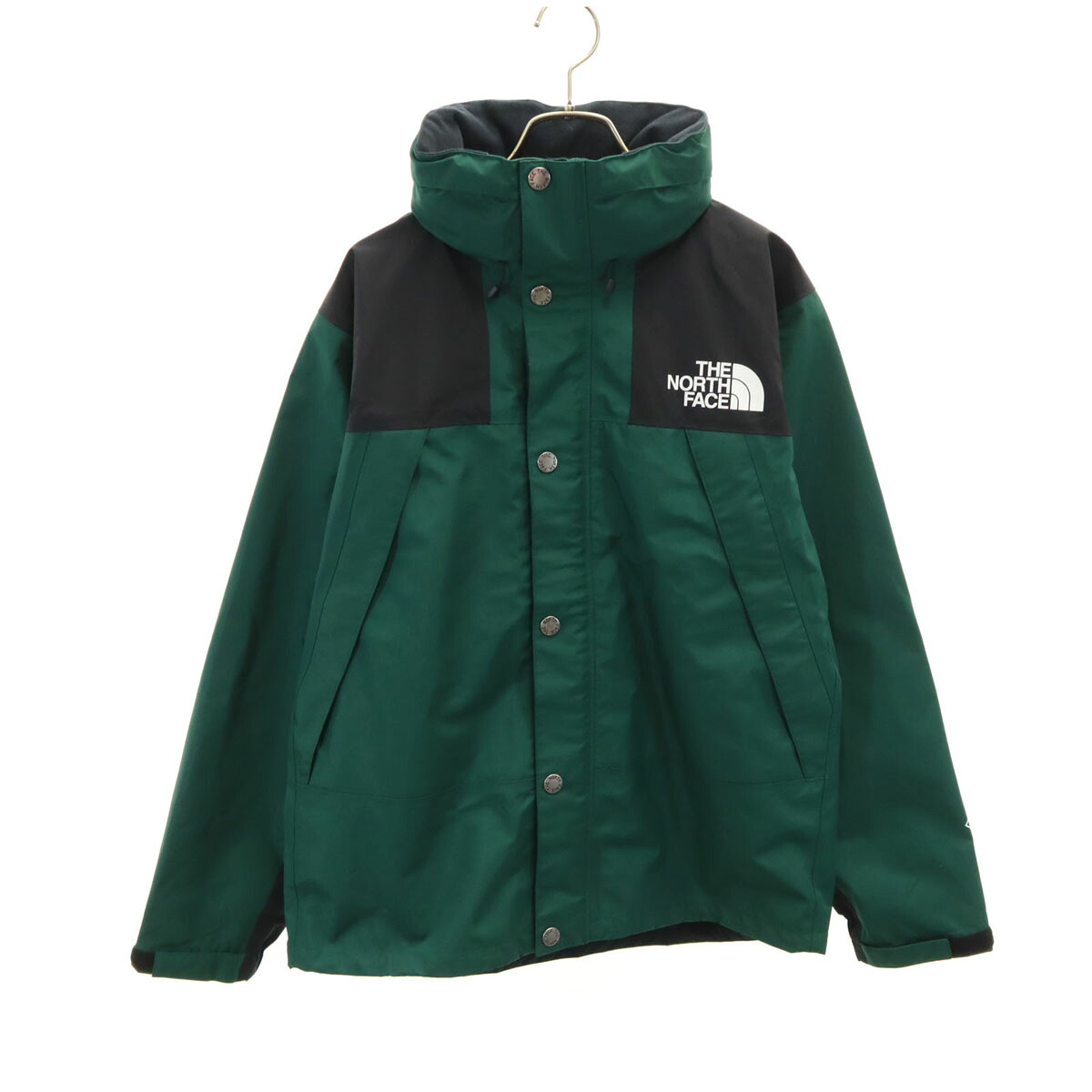 古着 THE NORTH FACE 北の方人間の顔 マウンテンレインテックス 上衣 M 緑であること NP11914 アウトドア メンズ 【中古】 【PD】