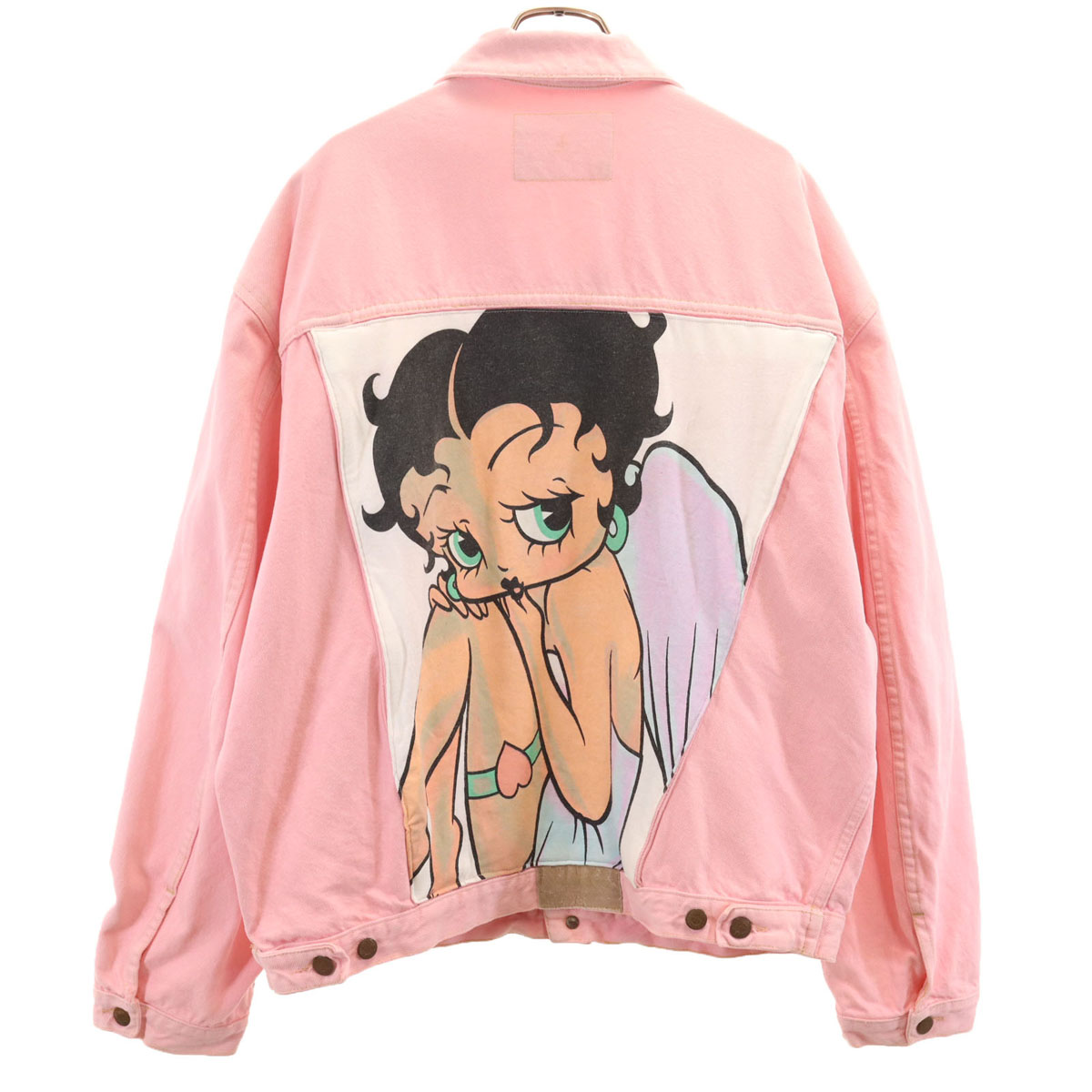 古着 WEST VALLEY 90s オールド ベティブープ トラッカー ジャケット ピンク BETTY BOOP メンズ 【中古】|古着、USED専門百貨店BIG2nd