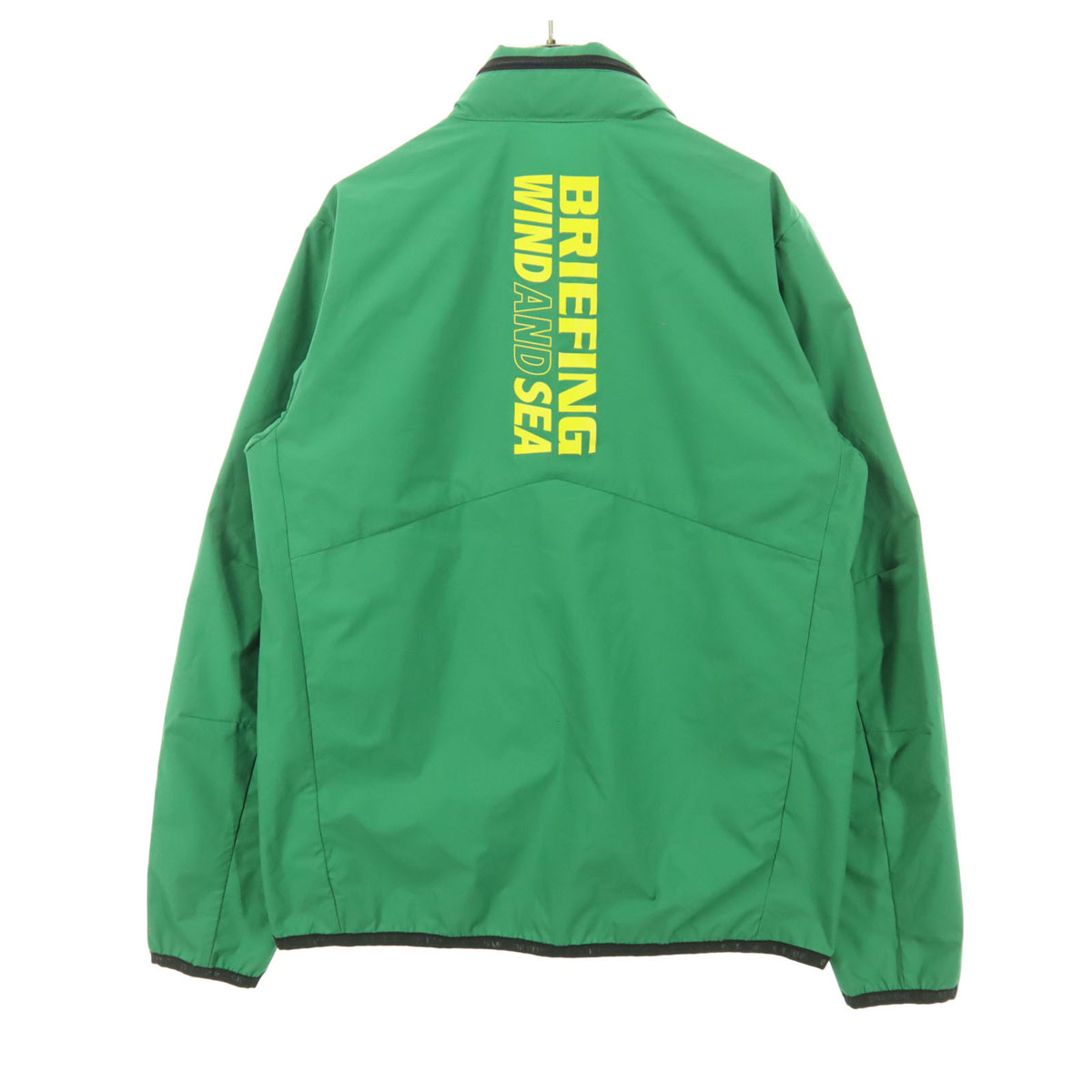 古着 BRIEFING ブリーフィング WIND AND SEA ワンポイントロゴタイプ 長袖 ボンネット付 ジップジャケット M 緑であること ウィンダンシー メンズ 【中古】