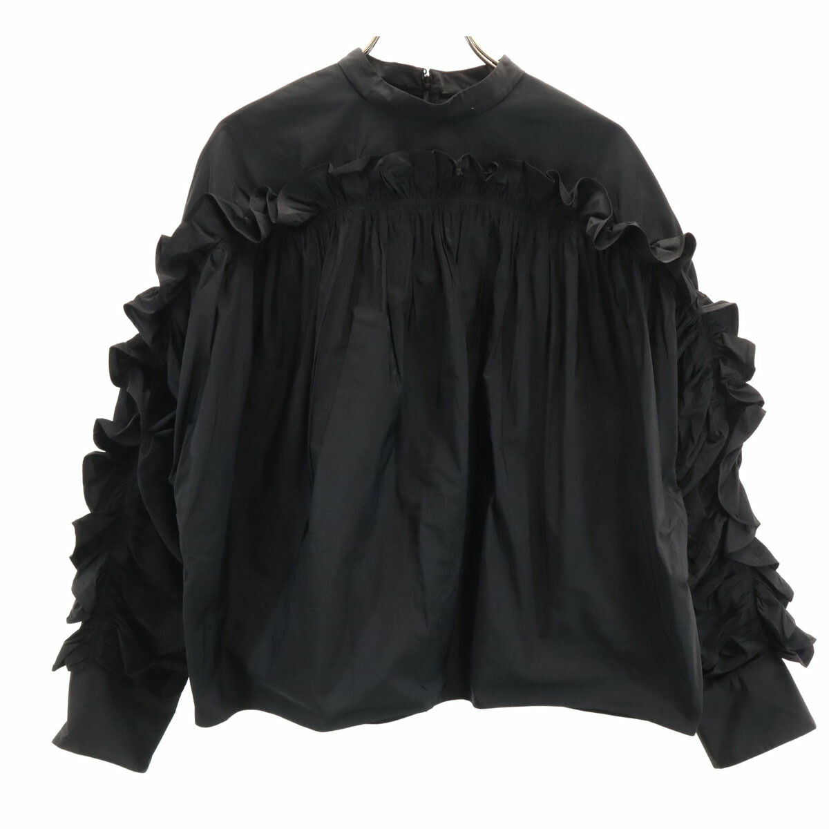 古着 JIL SANDER ジルサンダー イタリア製 長袖 プルオーバー ブラウス 34 ブラック レディース 【中古】|古着、USED専門百貨店BIG2nd
