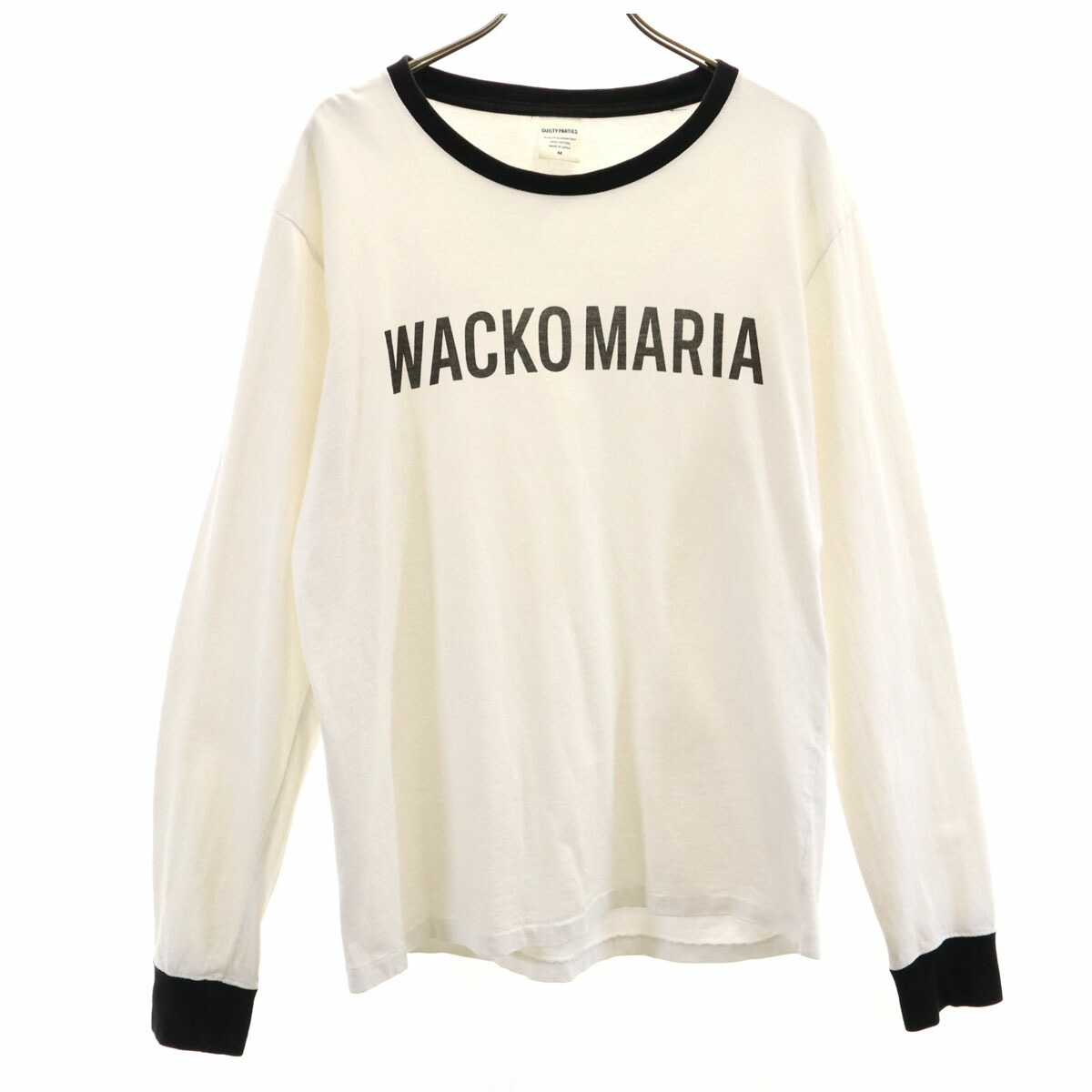 古着 The Guilty Parties ギルティーパーティーズ 日本製 ワコマリア 長袖 リンガー ティーシャツ M 白いこと ロンT WACKO MARIA メンズ 【中古】