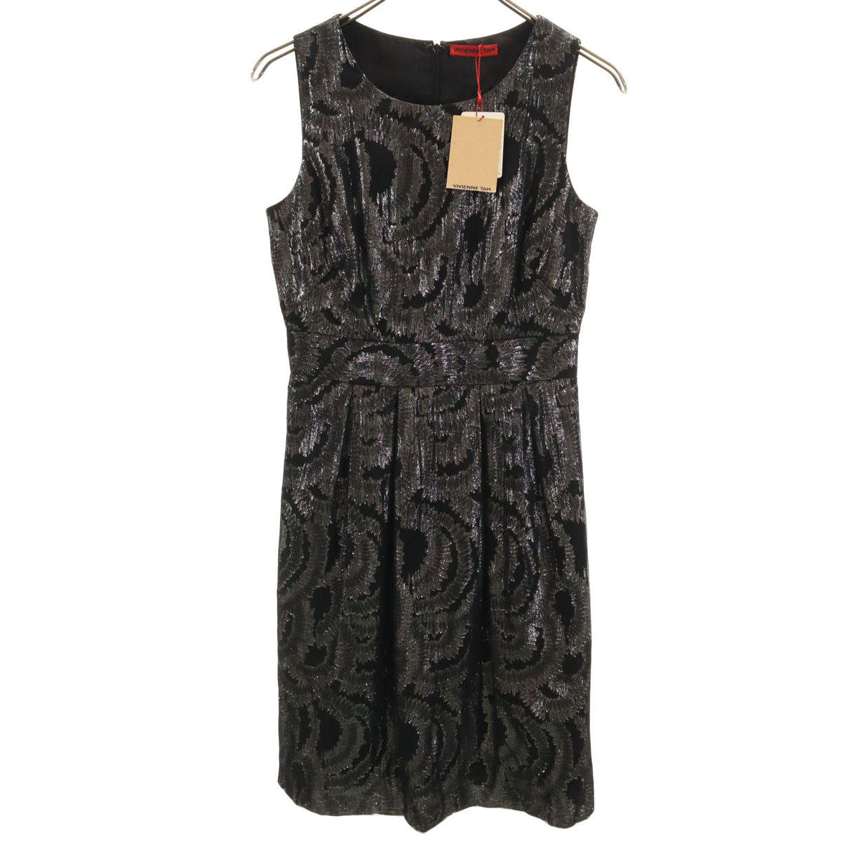 古着 未当て嵌める VIVIENNE TAM ヴィヴィアンタム 総柄 ノースリーブ 衣裳 0 黒いこと レディース 【中古】