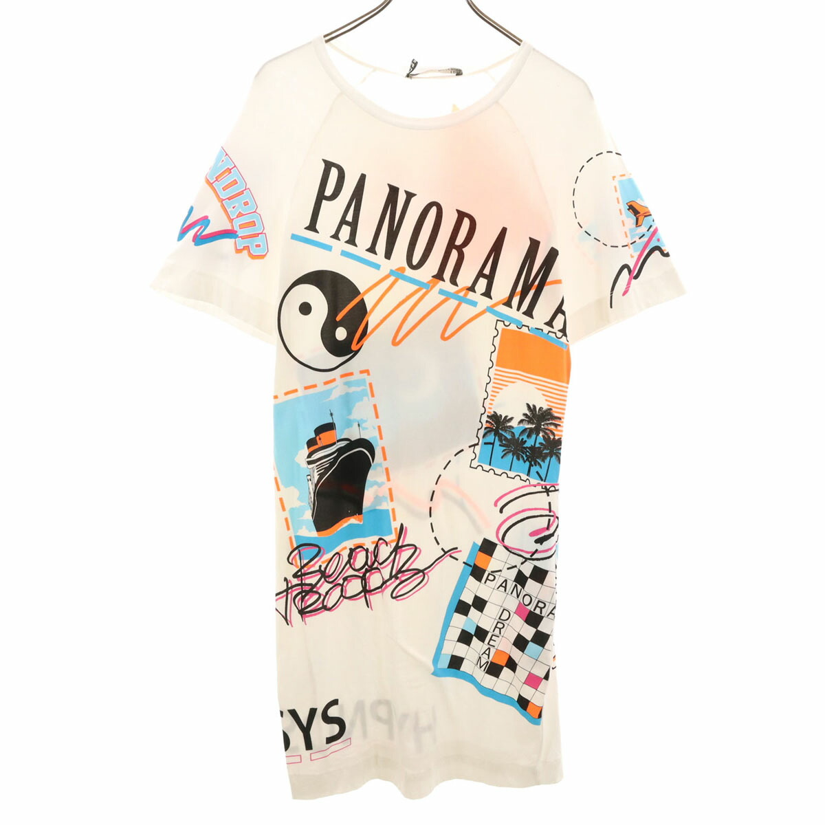 古着 LOVEMOSCHINO ラブモスキーノ 半袖 ティーシャツ 衣裳 42 白いこと レディース 【中古】