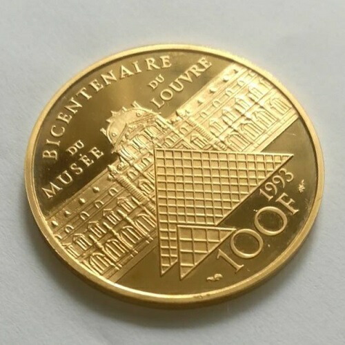 Peuple 金貨と銀貨 純金アクセの Space ルーブルシリーズ フランス金貨100フランコインです 民衆を導く自由の女神 コイン 金 リバティ 100フラン金貨 地金 リバティ Liberte Guidant La ジュエリー ルーブル 1993年 Le 金貨 フランス