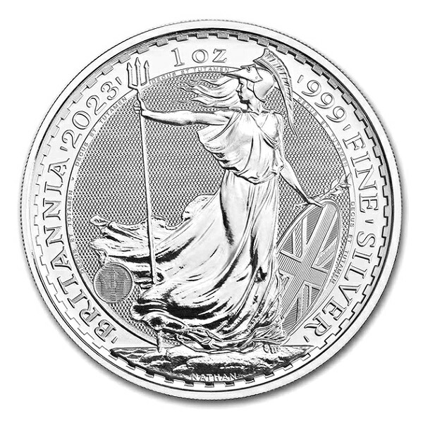 純銀 コイン ブリタニア銀貨 1オンス 2023年製 イギリス王立造幣局 ２ポンド