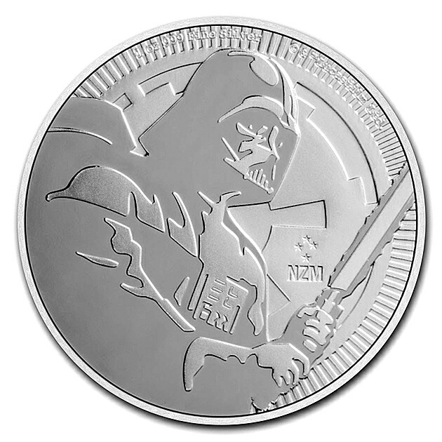 ※ポスト投函※ スター・ウォーズ ダース・ベイダー銀貨 1オンス 2020年製 純銀 コイン ニュージーランド造幣局発行 31.1g 99.9％ 純銀 SF 映画 STAR WARS 宇宙 ジェダイ 騎士 ジョージ・ルーカス エリザベス女王 Silver Coin 18,900円