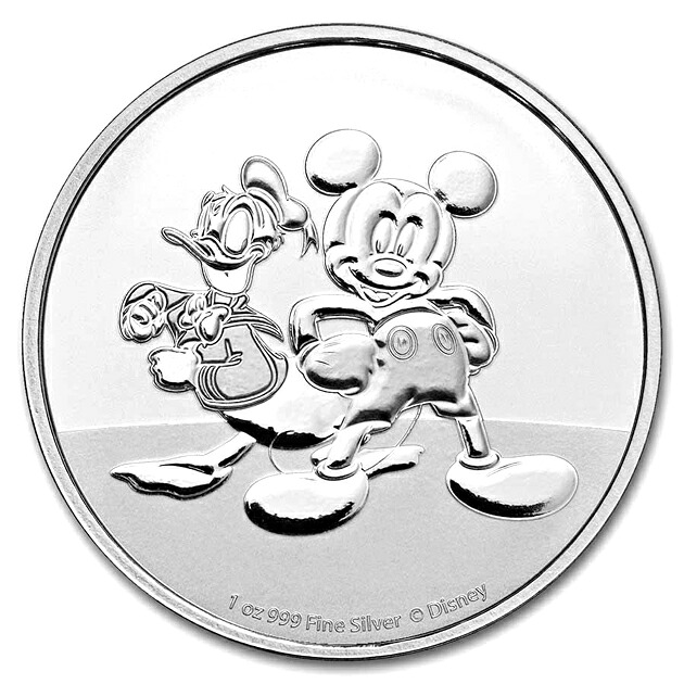 純銀コイン ミッキーマウス銀貨 1オンス 2017年製 クリアケース入り