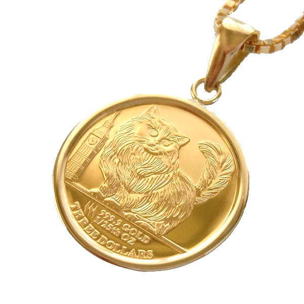 楽天市場】24金 キャットコイン 1/25オンス 2022年製 ゴールドコイン 