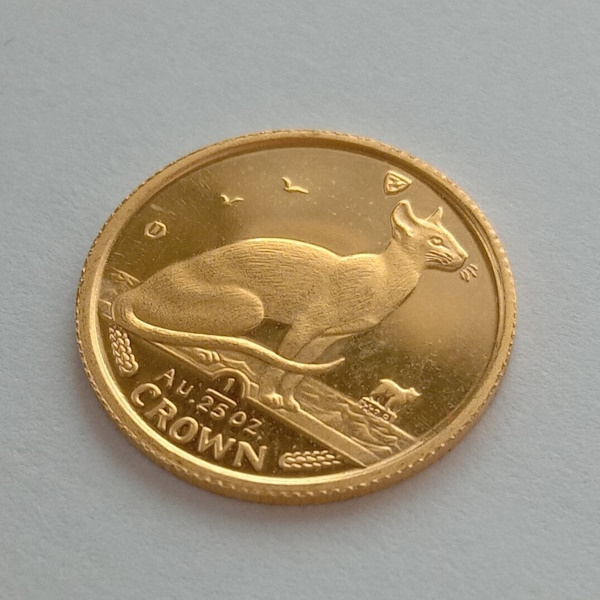 楽天市場】キャット金貨 1/25オンス 1996年製 マン島政府発行