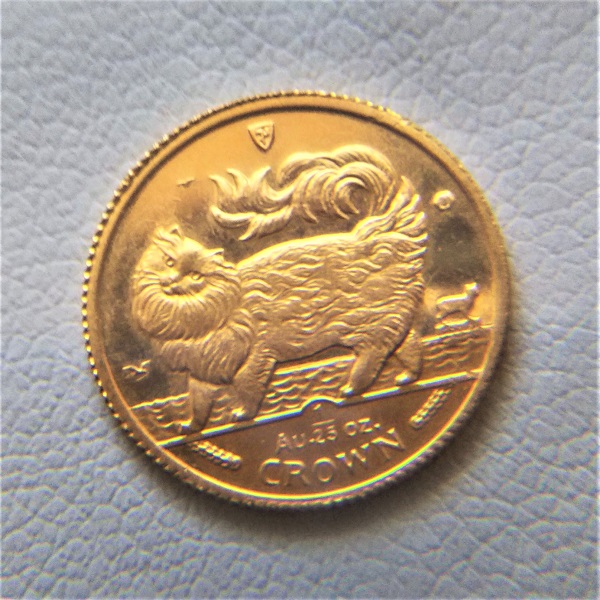 楽天市場 24金 キャット 金貨 1 25オンス 1993年製 マン島政府発行 金 ゴールド コイン 品位 99 99 硬貨 貨幣 Crown 純金 金貨と銀貨 純金アクセの Space