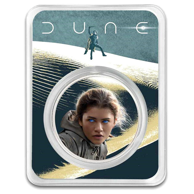 DUNE/デューン2 ブルーアイズ・チャニ 純銀コイン 1オンス カラー ブリスターパック入り 純銀コイン 原産国 アメリカ 31.1g 品位:99.9% シルバー 銀貨 DUNE デューン 映画 チャニ ブルーアイズ｜金貨と銀貨＆純金アクセの-SPACE- 25,550円