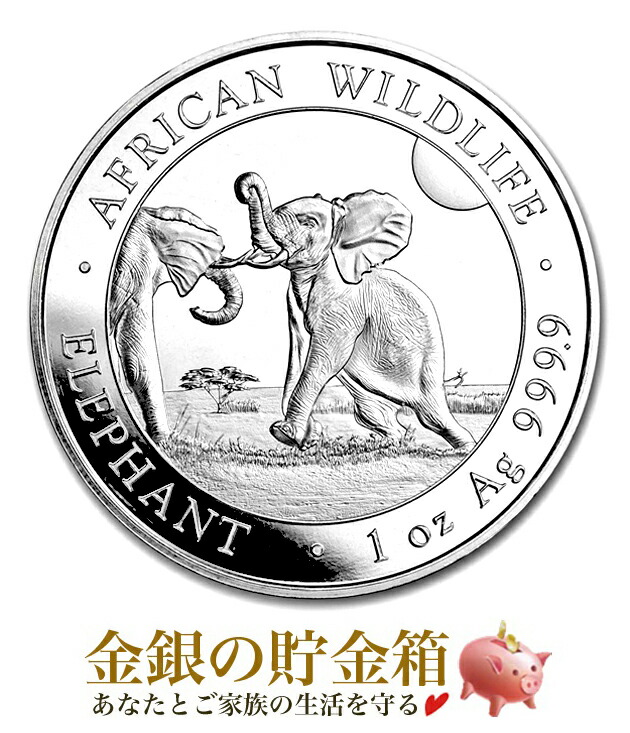 【新品】※ポスト投函※『野生生物 象銀貨 1オンス 2024年製 クリアケース入り』純銀 コイン ソマリア 31.1g 品位:99.99% 象 ゾウ ぞう エレファント Elephant 動物 アニマル Animal 動物園 Zoo 野生生物 アフリカ 令和6年 Silver Coin【保証書付き・巾着袋入り】