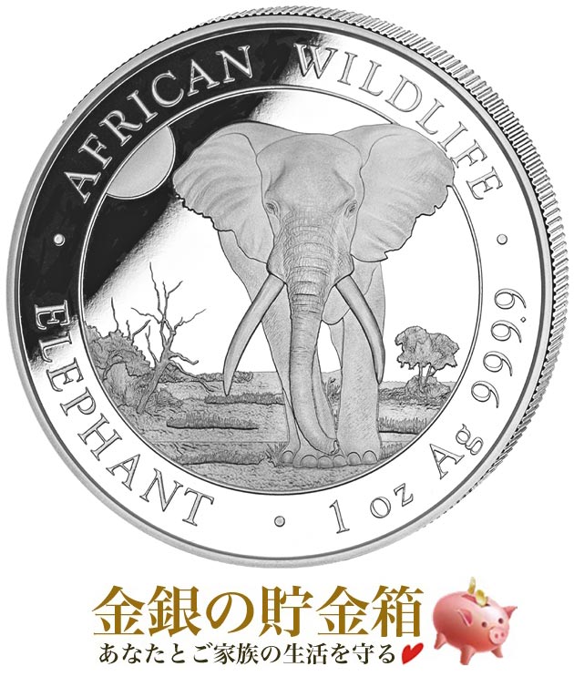 ★2025年★【新品】※ポスト投函※『野生生物 象銀貨 1オンス 2025年製 クリアケース入り』純銀 コイン ソマリア 31.1g 品位:99.99% 象 ゾウ ぞう エレファント Elephant 動物 アニマル Animal 動物園 Zoo 野生生物 アフリカ 令和7年 Silver Coin【保証書付き・巾着袋入り】