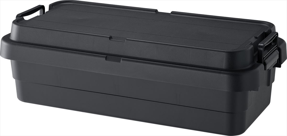 トランクカーゴS蓋 40L LOW TYPE ブラック TC-70SLBK スタッキング 70L 収納 ロータイプ アウトドア キャンプ バーベキュー 座れる 簡易椅子 ベルトガイド フタ 積み重ね