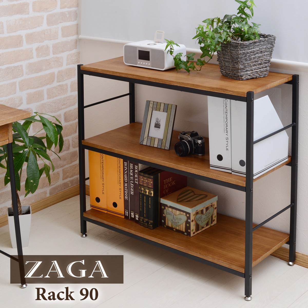 楽天市場 送料無料 Zaga ザガ ラック 幅90 Zr 900 アンティーク風 無垢桐材 ラック 収納 アイアン 木製 ディスプレイ 木製 北欧 シンプル 棚 ディスプレイラック シェルフ 本棚 スペースラボ